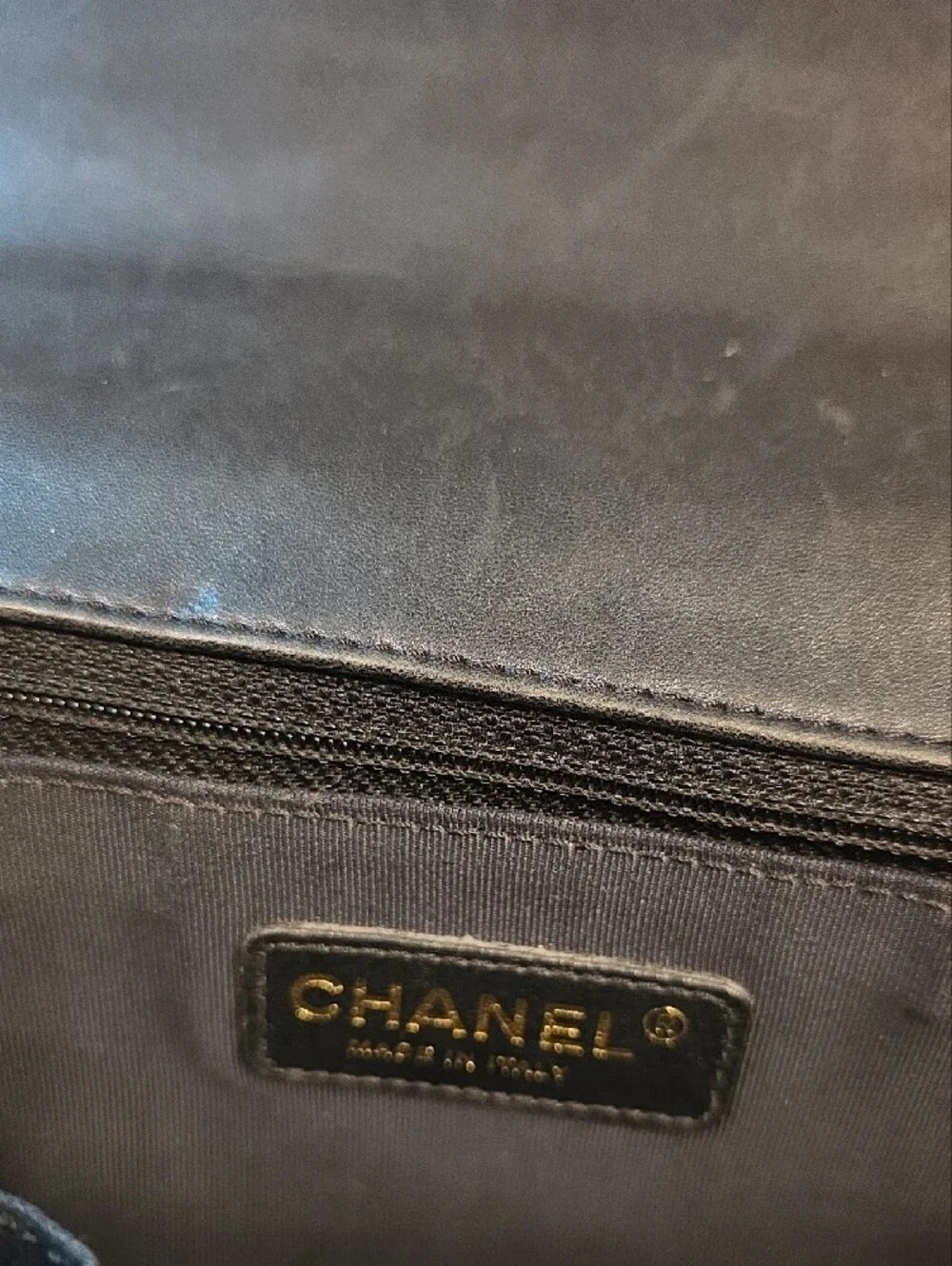 CHANEL Medium Boy Bag Quilted Lambskin Crossbody with Gold Hardware.